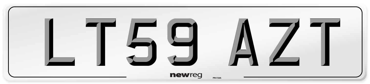 LT59 AZT Number Plate from New Reg